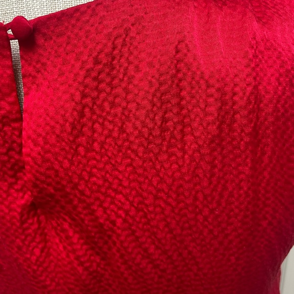 Gryphon red silk dress with short underskirt. Divine - Picture 3 of 8